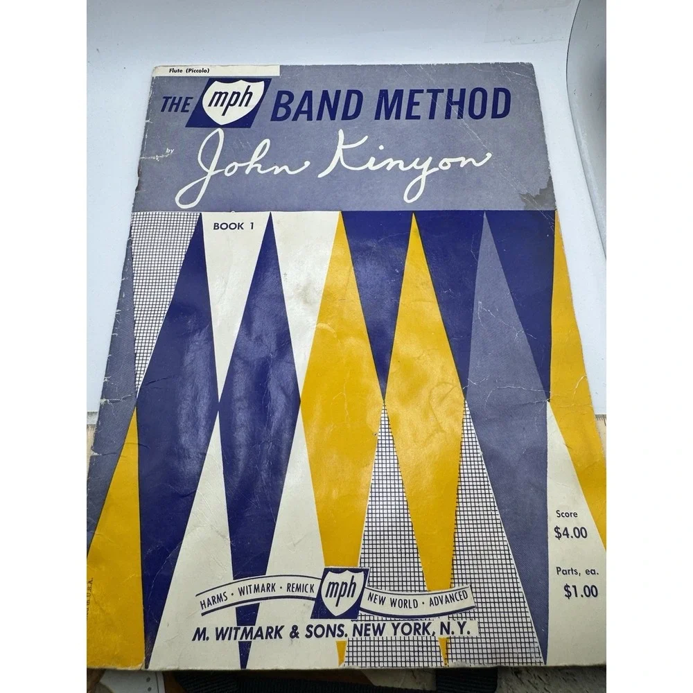 Bb Cornet (Trumpet) MPH Band Method - Book 1 By John Kinyon - 1962 Song Book!
